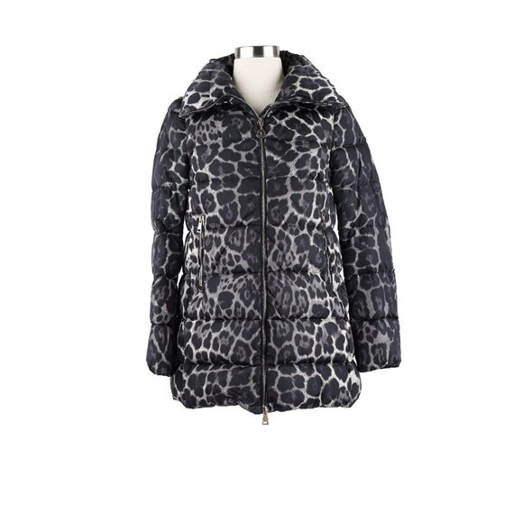 NWOT Moncler Torcelle Down Coat SZ 0/XS Black w/ Animal Print $1,690
